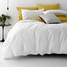 White European Vintage Cotton Quilt Cover Set