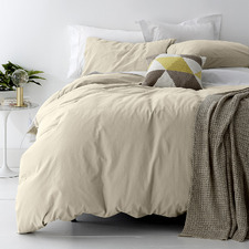 Stone Cotton Double Quilt Cover Set
