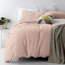 Blush Cotton Double Quilt Cover Set