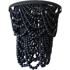 Beaded Amber Chandelier Shade