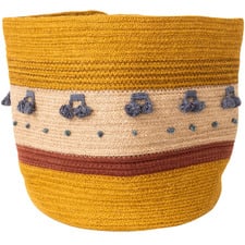 Mustard Mano Cotton Rope Basket