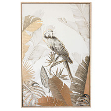 Golden Macaw Framed Canvas Wall Art