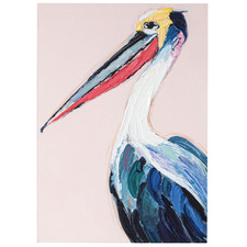 Harold the Pelican Stretched Canvas Wall Art