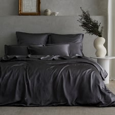 Dark Grey Hypnos Mulberry Silk Quilt Cover Set
