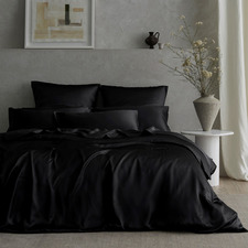 Black Hypnos Mulberry Silk Quilt Cover Set