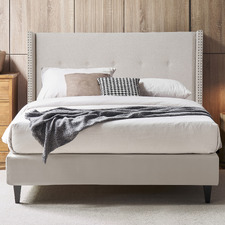 Belmond Linen-Blend Winged Bedhead