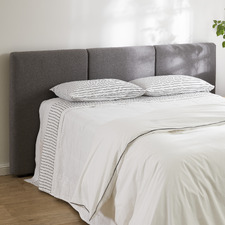 Charcoal Tully Linen-Blend Oversized Bedhead