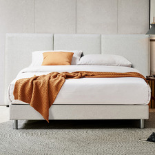 Natural Tully Linen-Blend Oversized Bedhead
