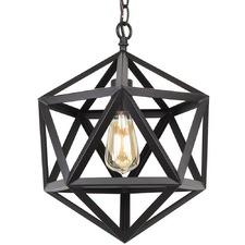 Industrial Style Cage Polyhedron Pendant Light