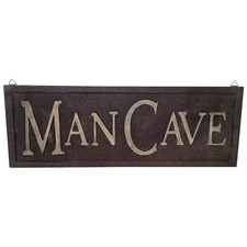 Rusty Man Cave Iron Wall Sign