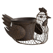 Chicken Iron Planter