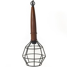 Industrial Metal Cage Pendant Light