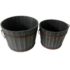 2 Piece Nesting Farmers Market Barrel Set