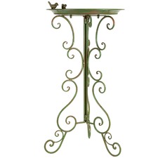 Tall Bird Bath on Ornate Stand
