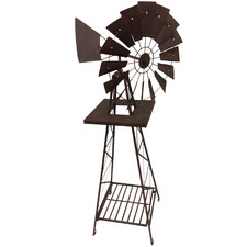 Rust Metal Windmill Ornament