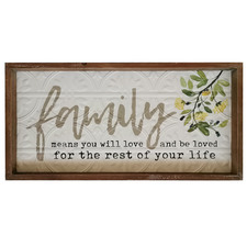 Framed Family Means Love Wall Sign