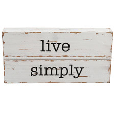 Live Simply Wooden Wall Sign