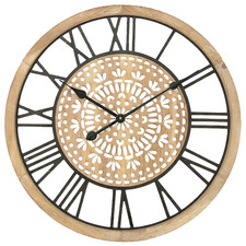 60cm Carved Hamptons Wall Clock