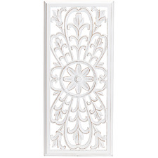 Hamptons Fleur Hand-Carved Wall Accent