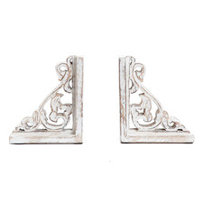 2 Piece French Provincial Hand-Crafted Bookends Set