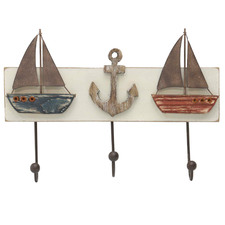 Boat & Anchor 3 Hook Wall Hanger