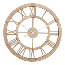 60cm Natural Hamptons Wall Clock