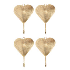 Heart Hand-Crafted Wall Hooks (Set of 4)