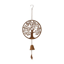 Rusty Tree of Life with Bell Hanging Decor