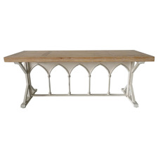 Martinique Fir Wood & Iron Console Table