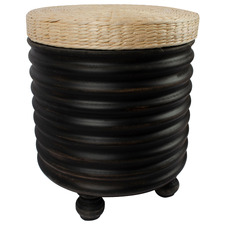 Nero Water Hyacinth Ottoman