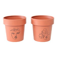 2 Piece Arles Iron Planter Set