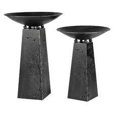 2 Piece Ashly Black Tree of Life Fire Pit Set