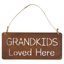 Oma Grandkids Loved Here Iron Wall Accent