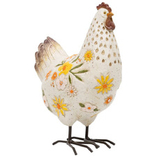 Chook with Flowers Ornament