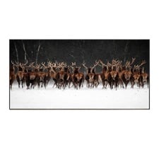 Herd Run Framed Canvas