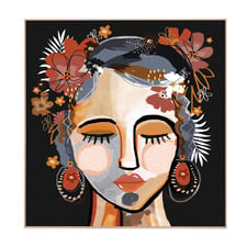 Ochre Isla Framed Canvas Wall Art