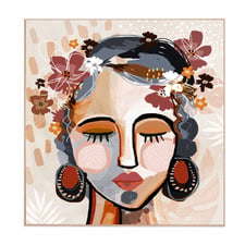 Ocher Lia Framed Canvas Wall Art
