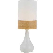 41cm Oak Band Nalada Ceramic Table Lamp