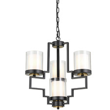 Black Alvarez 4 Light Metal Chandelier