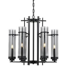 Black Gustavo 6 Light Metal Chandelier