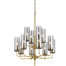 Gold Sabela Glass 12 Light Chandelier