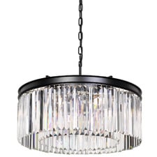 Klidny Crystal & Iron Pendant Light
