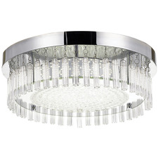 Round 38cm Vinai Glass LED Oyster Light