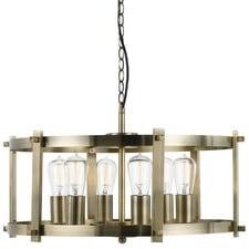 Black Jerome 6 Light Metal Pendant