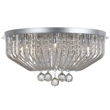 Chrome Stacie 9 Light Crystal Chandelier