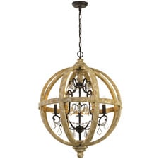 Gavia Wooden 5 Light Chandelier