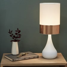 Oak Band Nalada Ceramic Table Lamp