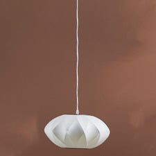 Small White Lastura Iron Pendant Light