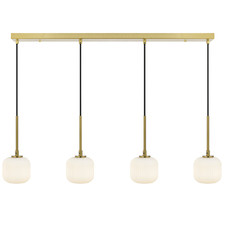Elara Frosted Glass 4 Light Linear Pendant