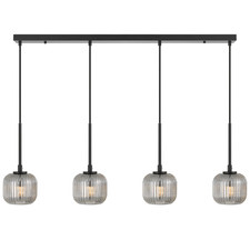 Elara Frosted Glass 4 Light Linear Pendant
